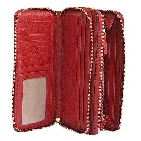 large double zippered women's wallet.